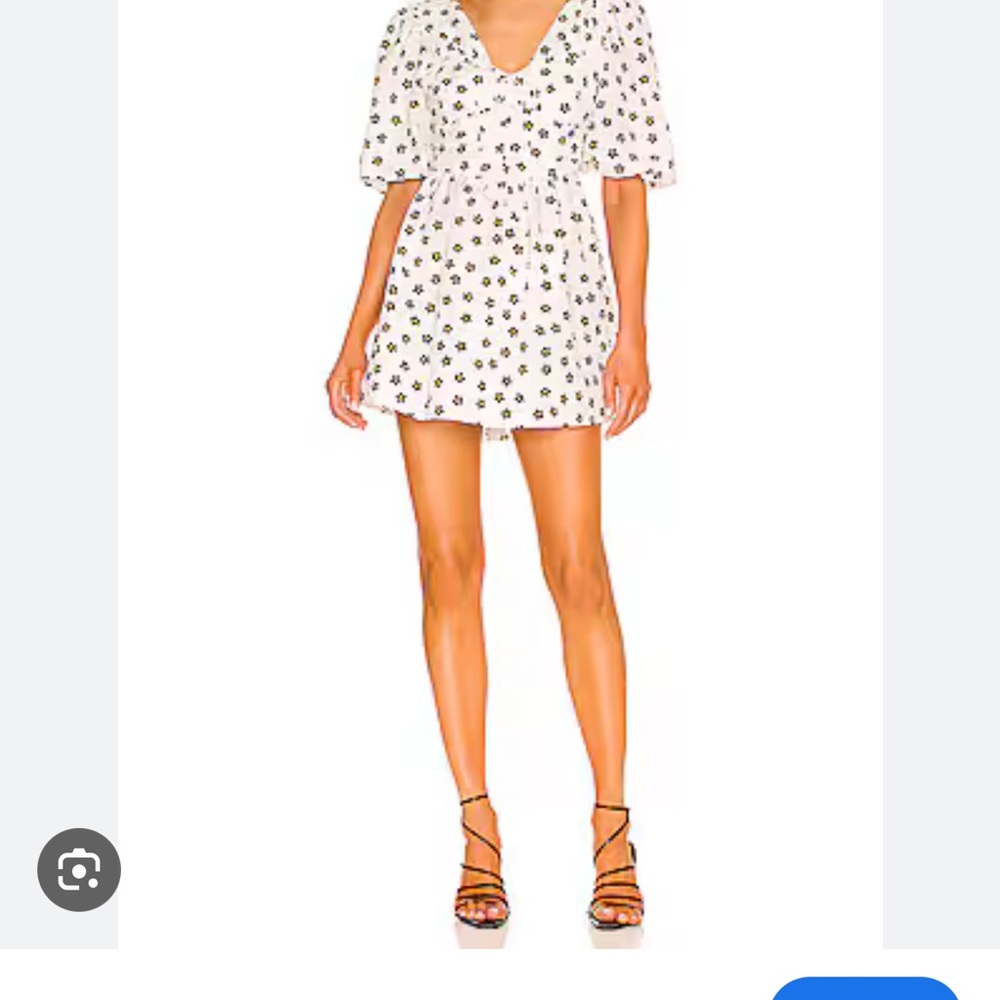 For Love And Lemons White Floral Mini Dress